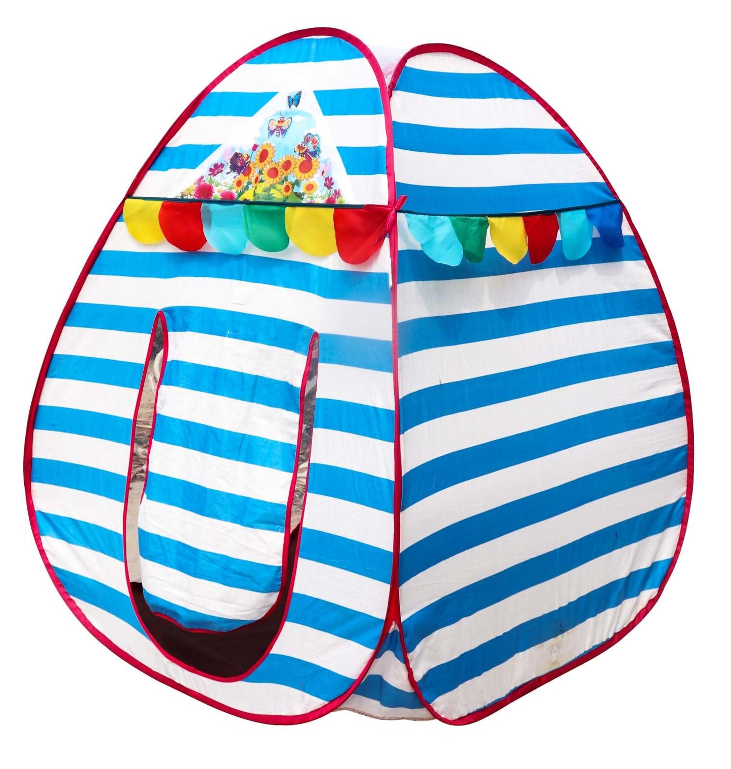 Homecute Igloo Type Foldable Popup KidS Play Tent House (Medium Size Sky Blue-White)