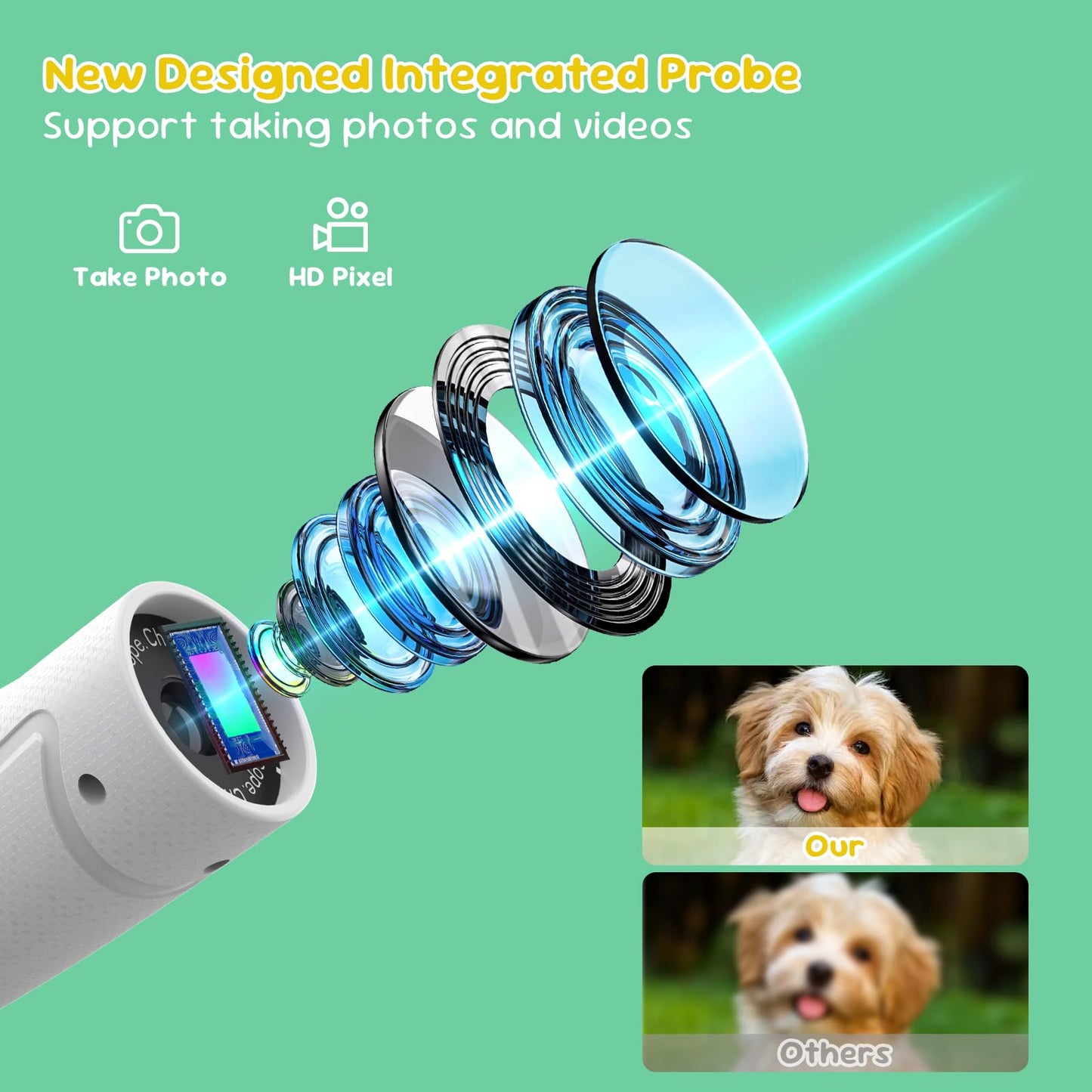 Kids Monocular for Bird Watching & Astronomy - Digital Telescope with Self-Timer, Boys Girls Camping Outdoor Exploration (White)