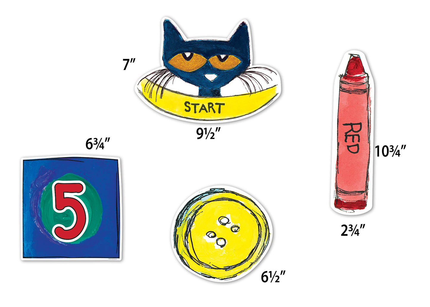 Pete the Cat Numbers and Colors Sensory Path