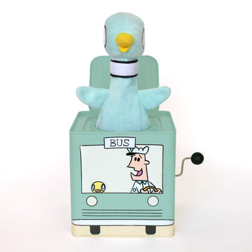 YOTTOY Mo Willems Collection | Jack-in-The-Bus Musical Box w/Pigeon Plush Toy - 5.5 x 5.5 x 5.5