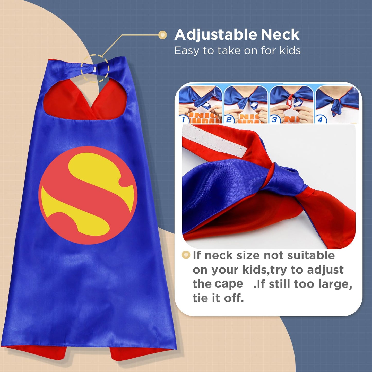 Riorand Superhero Capes For Kids,Superhero Costume For Boys Birthday Party Supplies,Christmas Halloween For 3-10 Year Old 8-Pack