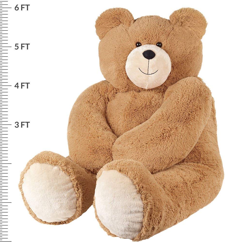 Vermont Teddy Bear Giant 6 Foot Plush Stuffed Animal - Brown Life Size Teddy Bear
