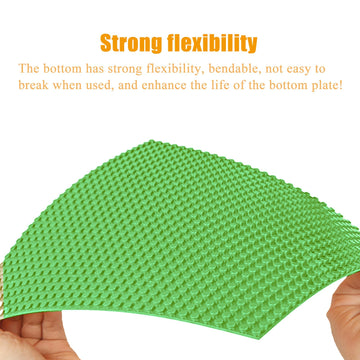 8 Pack Peel And Stick Baseplates, Stickers Baseplates, Compatible With All Major Brands - 10 Inch X 10 Inch (4 Green And 4 Gray)