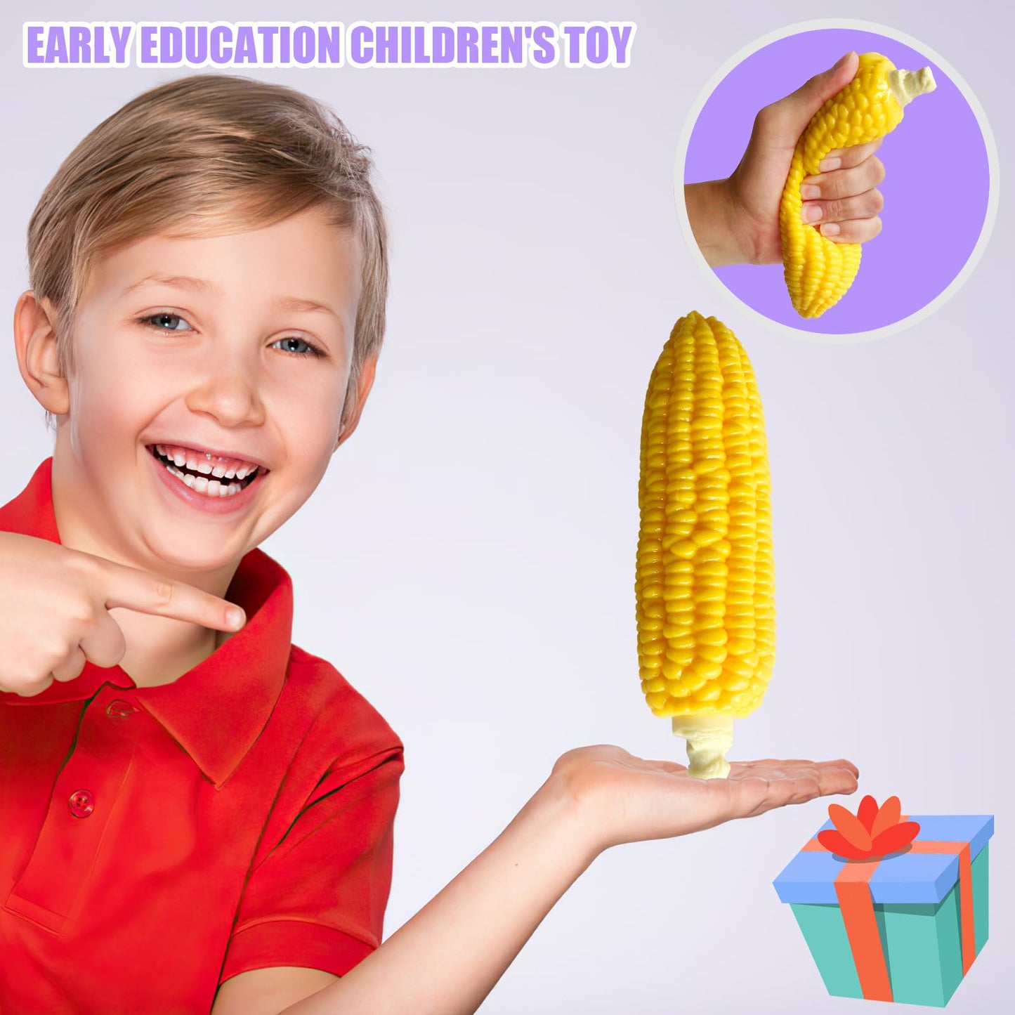 Funnysquee Corn Squishies Stress Relief Novelty Toy Soft Scented Simulation Corns Squeeze Toys Cute Birthday Gift For Kids (Corn)