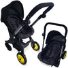 Baby Doll Car Seat Stroller Combo Convertible 2 in 1 Doll Stroller and Car Seat for Kids Fits Up to 20 Dolls Play Toy B