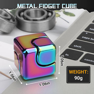 Fidget Spinner Toys Cube Easter Basket Stuffers for Teen mature-themed Kid Metal Fidget Block Hand Spinner Cool Stuff Desk EDC Gadget Office Toy Small Anxiety Sensory Toy Tool Stress Relief Gift for Boys