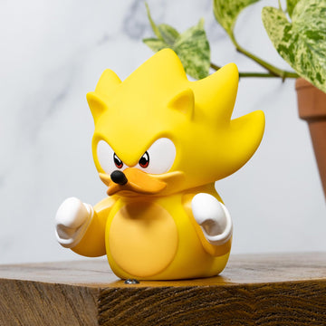 TUBBZ Boxed Edition Super Sonic Collectible Vinyl Rubber Duck Figure - Official Sonic The Hedgehog Merchandise - TV, Movies & Vi