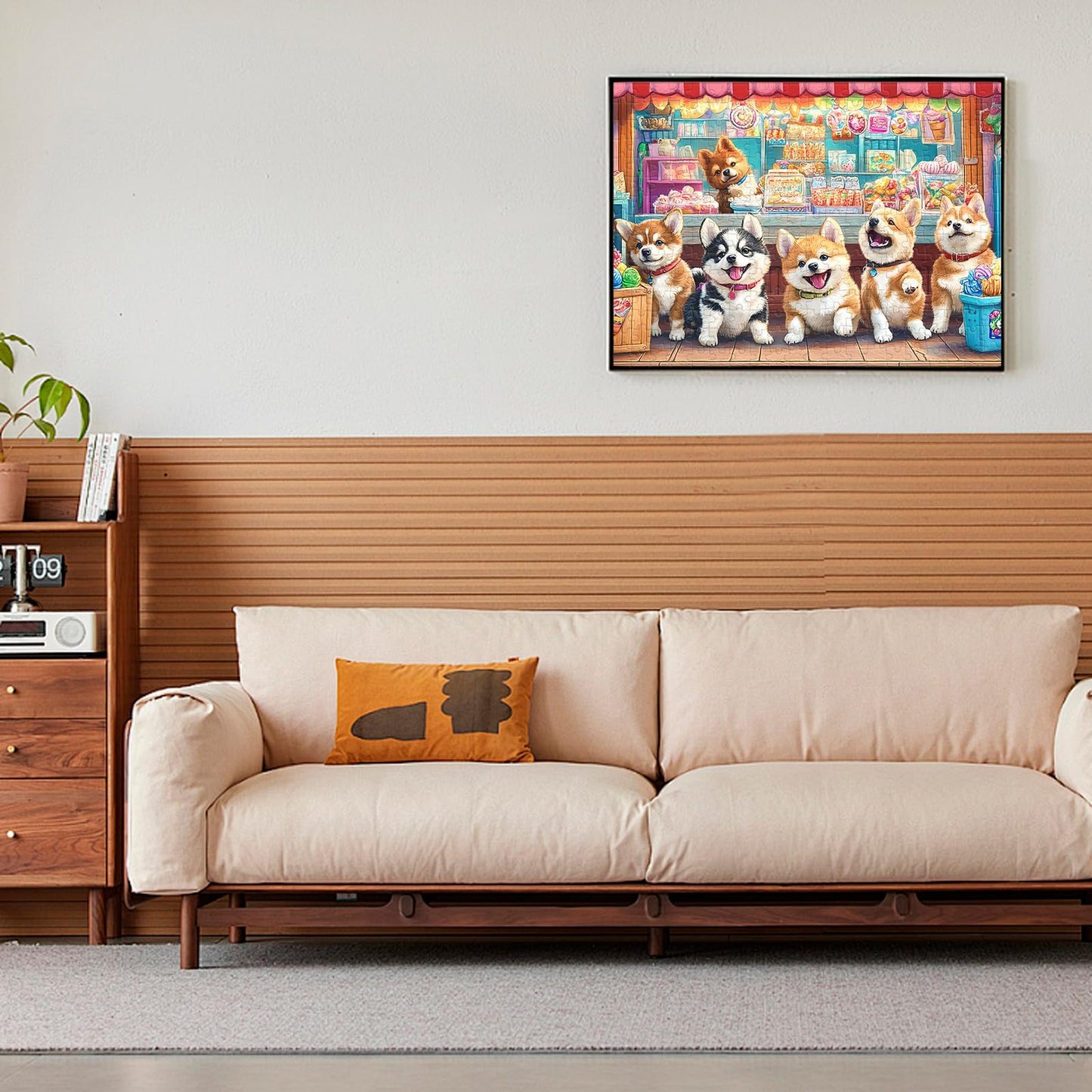 300 Piece Puzzles for mature-themeds Cute Dogs Jigsaw Puzzle for mature-themeds Kids Seniors Recycled Cardboard XLarge Piece Puzzle 300 Piece Challenging Game Family Activity Great Gift for Friends 20.5 * 15 in