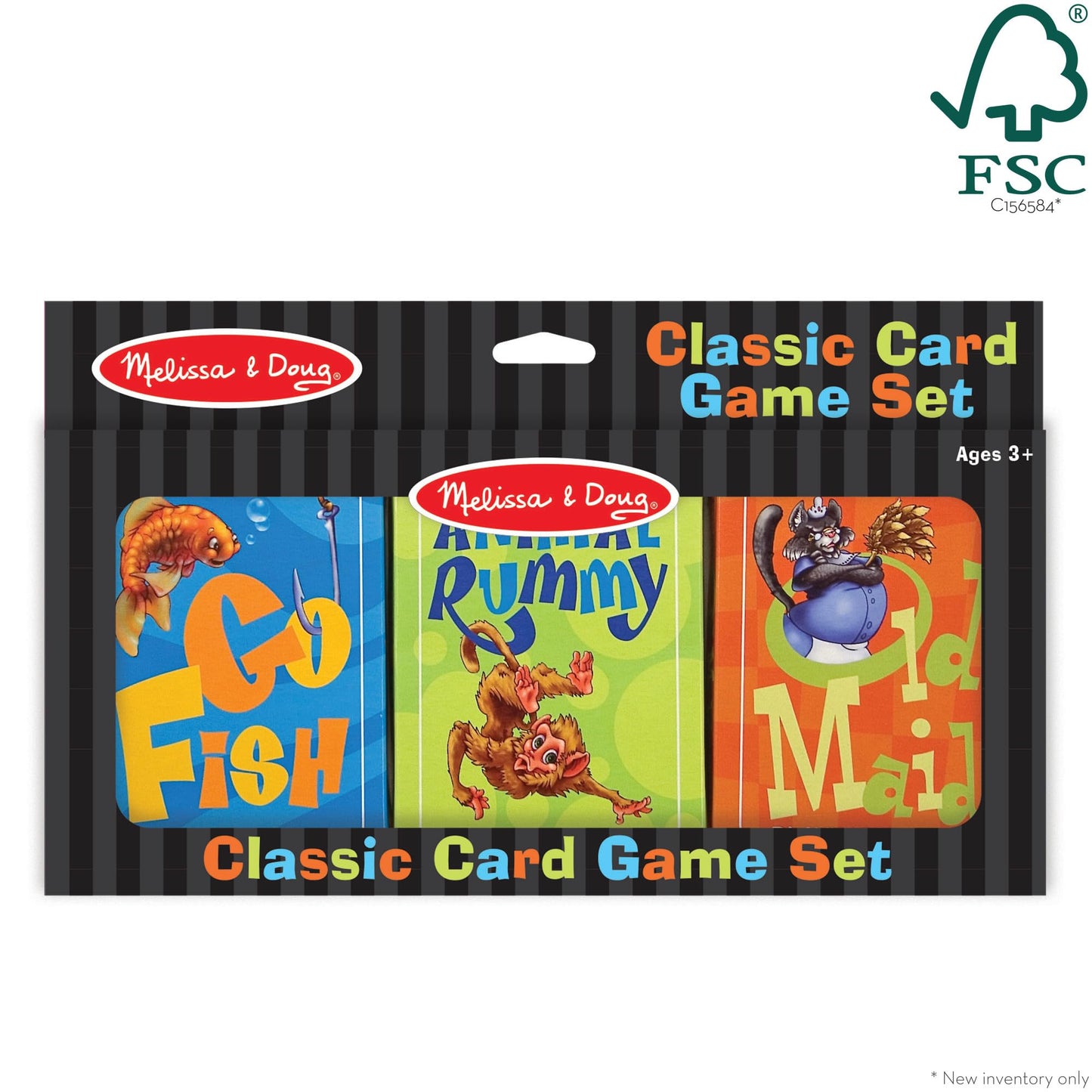 Melissa & Doug Classic Card Games Set - Old Maid, Go Fish, Rummy - Fsc Certified