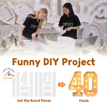 Imprsv 3Ft Marquee Numbers, Marquee Light Up Numbers 40Th Birthday Decorations For Women Men, Large Light Up Numbers 40Th Birthd