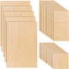 Curious Button 25 Pcs Mdf Sheets, Basswood Sheets, Blank Wood Slices, Natural Wooden Rectangle For Wood Craft, Pyrography Kit, E