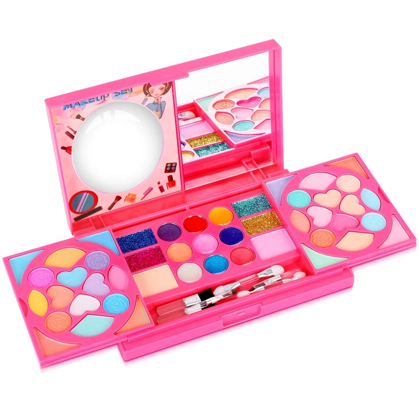 Kids Makeup Kit for Girl, Washable Real Safe & Non-Toxic Little Girl Makeup Set, Princess Toys for 3-6 Year Old Kids Girl Toys C