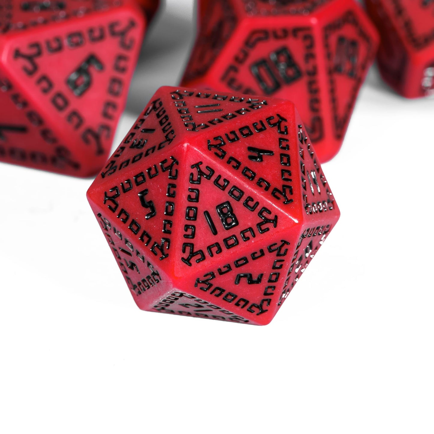 HDdais DND Dice Set, 7PCS Polyhedral Dice Set D&D for MTG Dungeons and Dragons Role Playing Game(Red)