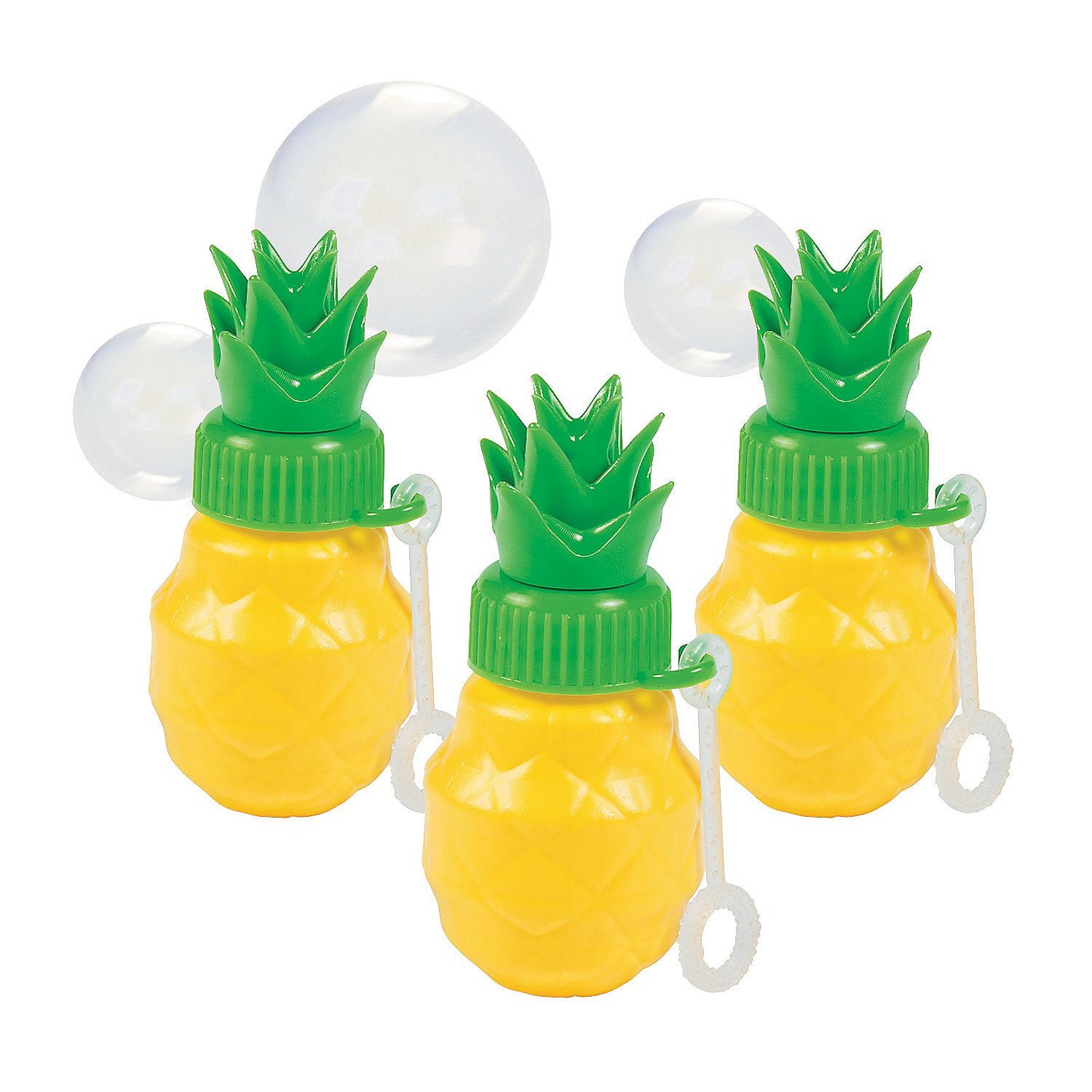 Pineapple Shaped Bubble Bottles - 12 Pieces - Toys And Party Favors