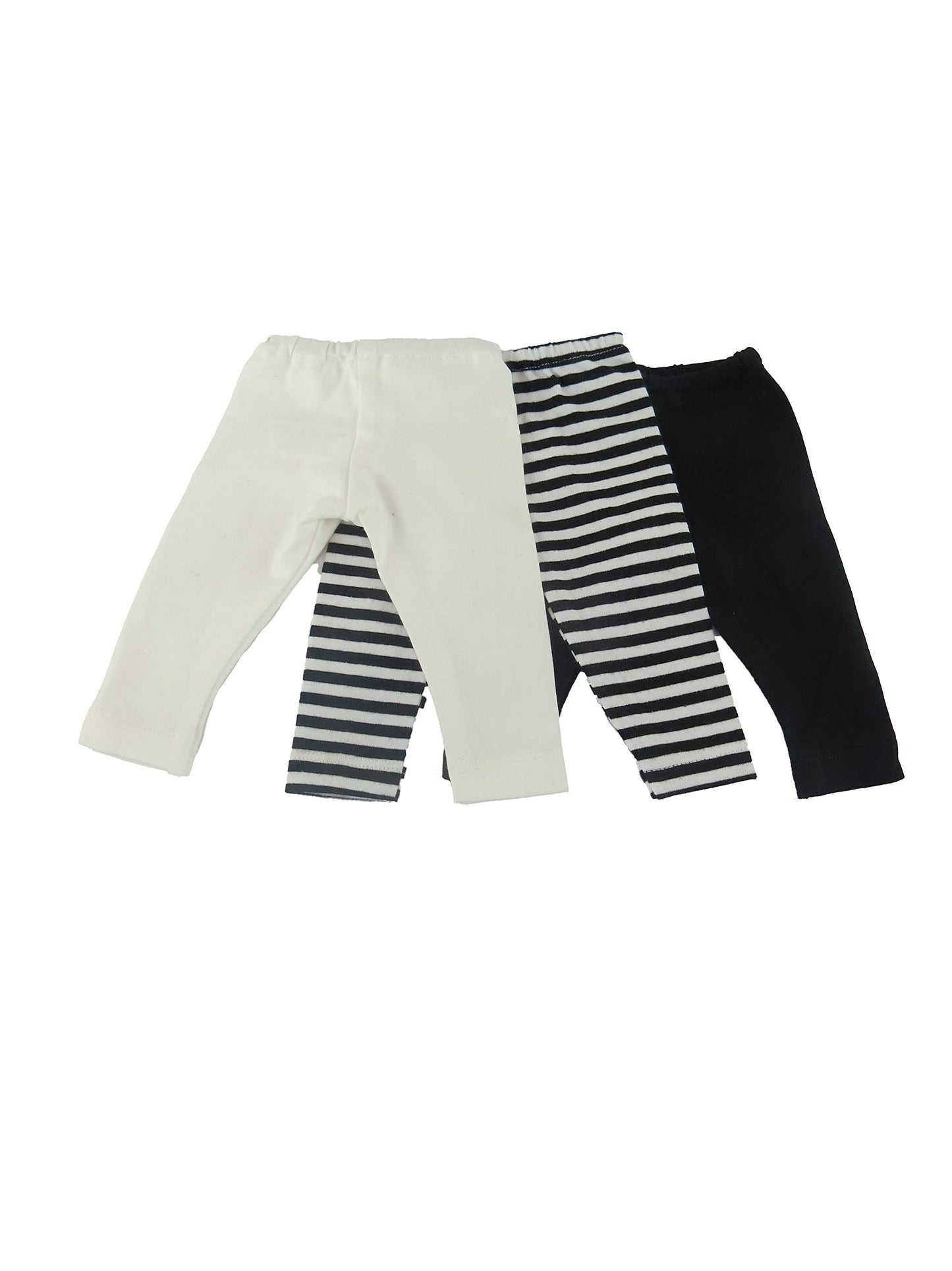 American Fashion World Black White and Striped Legging Set for 18-Inch Dolls | enhanced Quality & Trendy Design | Dolls Clothes | Outfit Fashions for Dolls for Popular Brands