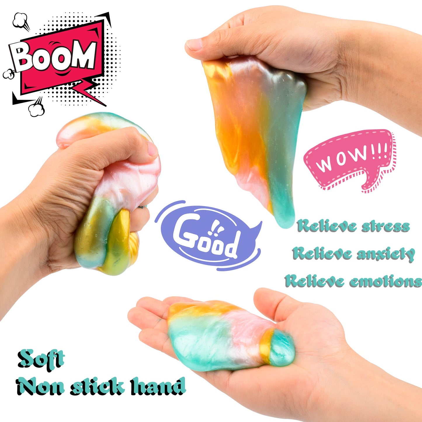 Galaxy Slime Kit 15 Pack, Mini Slime Colorful Soft Non Sticky Sludge Toy, Perfect Party Favors School Prizes And Goodie Bag Stuf