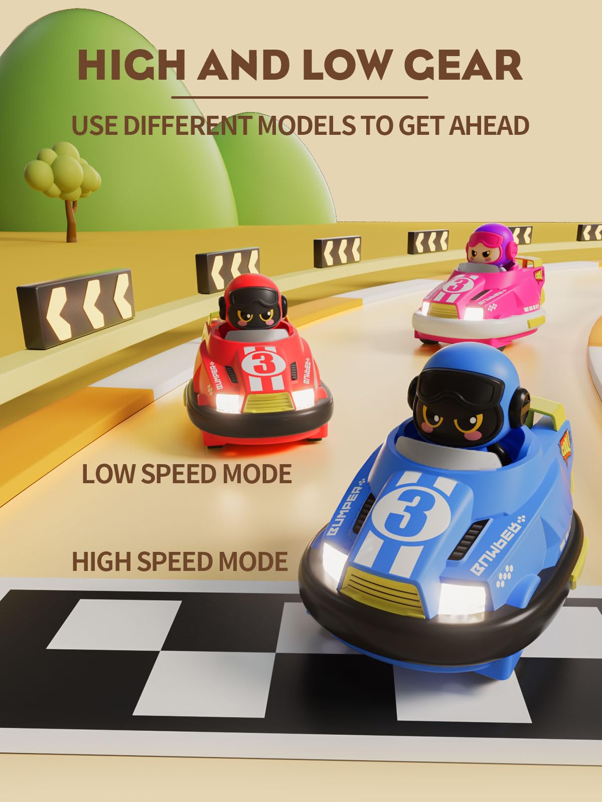 ATHLERIA 2pcs Remote Control Bumper Car Toys for Boys Girls,RC Race Vehicles,Two Player Competitive Games,Christmas Birthday Gif