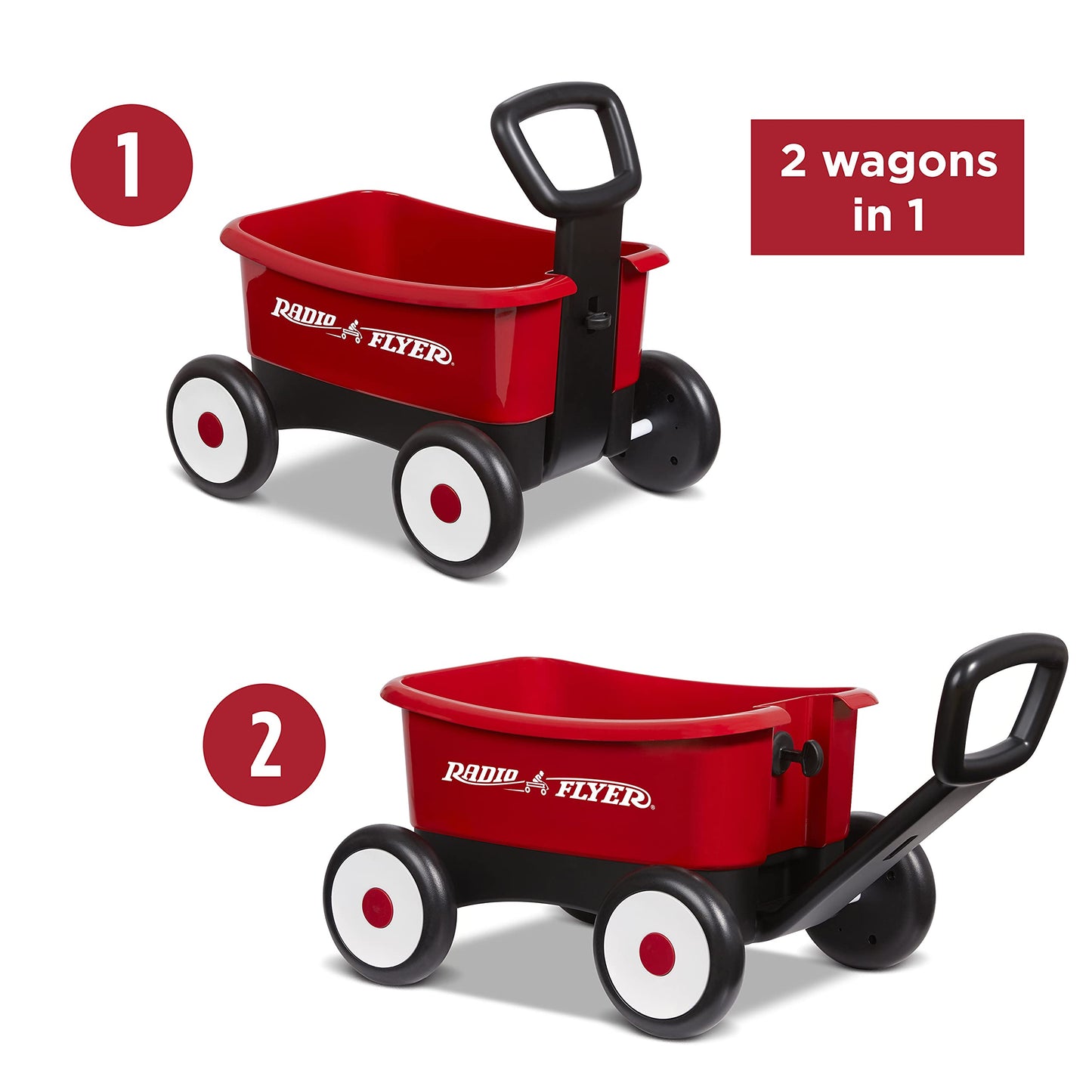 Radio Flyer My 1St Wagon With Beach And Garden Tools, 2-In-1 Wagon, Ages 1-4 , Red