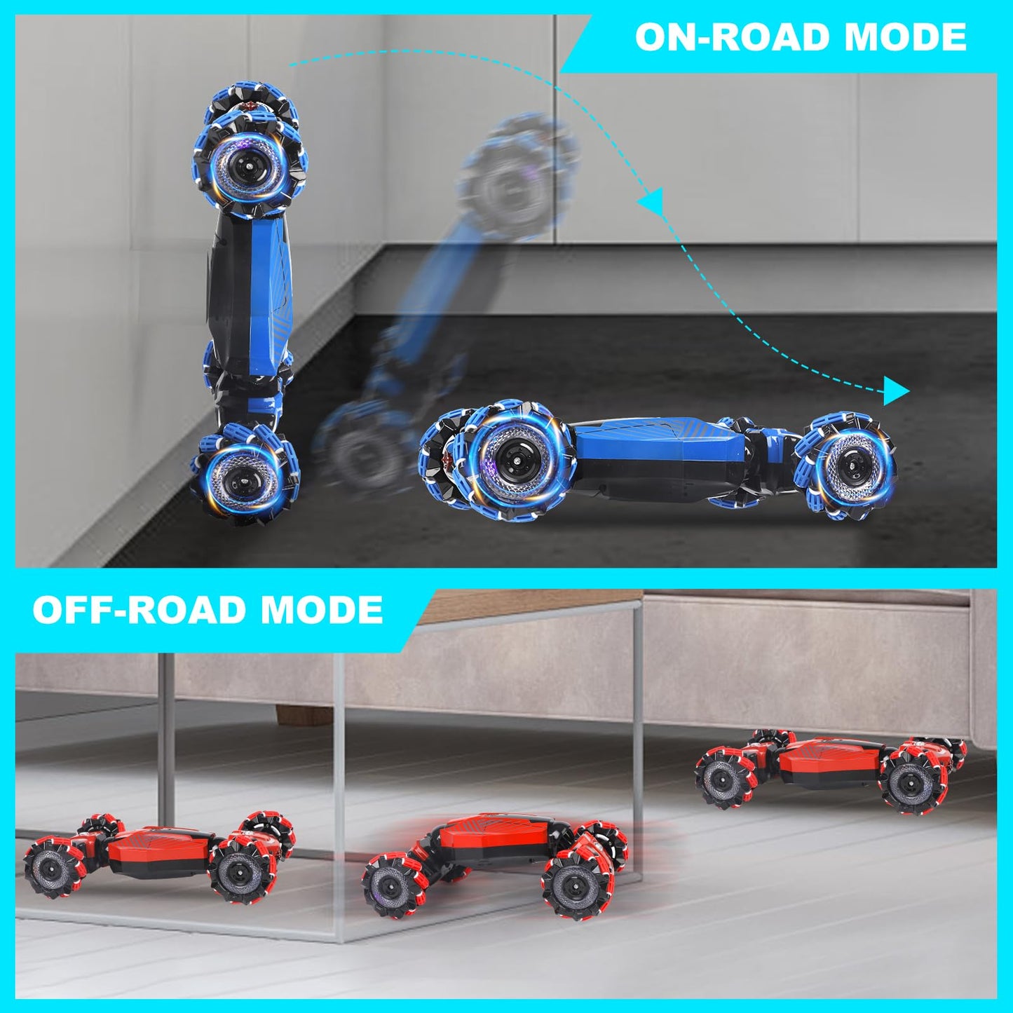 ZSYMIMRC RC Car, RC Gesture Stunt Car, Multifunctional Rotary Deformation Remote Control Car, 3-12 Years Old Kids Birthday Prese