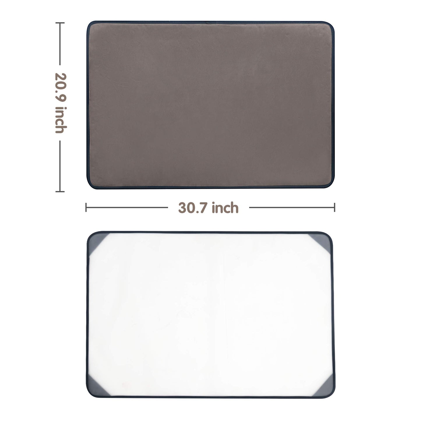 Tektalk Portable Jigsaw Puzzle Board Mat - Non-Slip, Dustproof Cover, for Up to 1000 Pieces, Gray, Model WGPTB