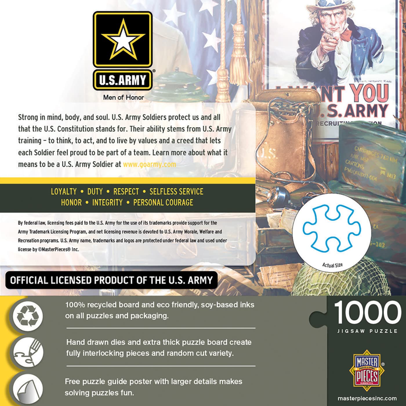 Masterpieces U.S. Army 1000 Puzzles Collection - Men Of Honor 1000 Piece Jigsaw Puzzle
