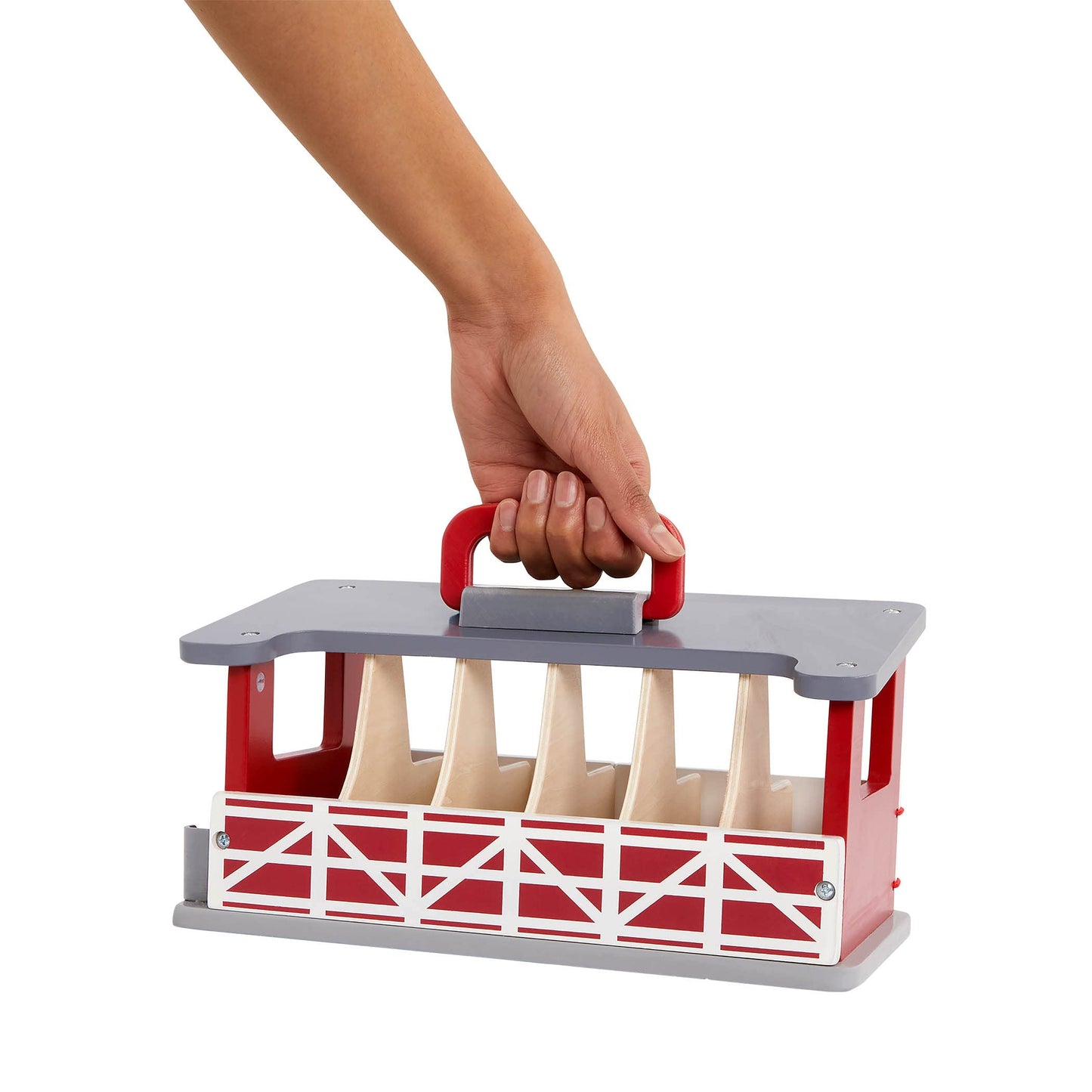Terra by Battat Wooden Stable Farm Playset with 6 Toy Horses & Barn, Portable Travel Stable for Kids 3 Years +, Multi, Medium
