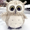 Ryttir 15.7" Chubby Snow Big Owl Plush Toy, Cotton, Yellow - Funny Owl Gift for Kids & Women, Adventure Decor