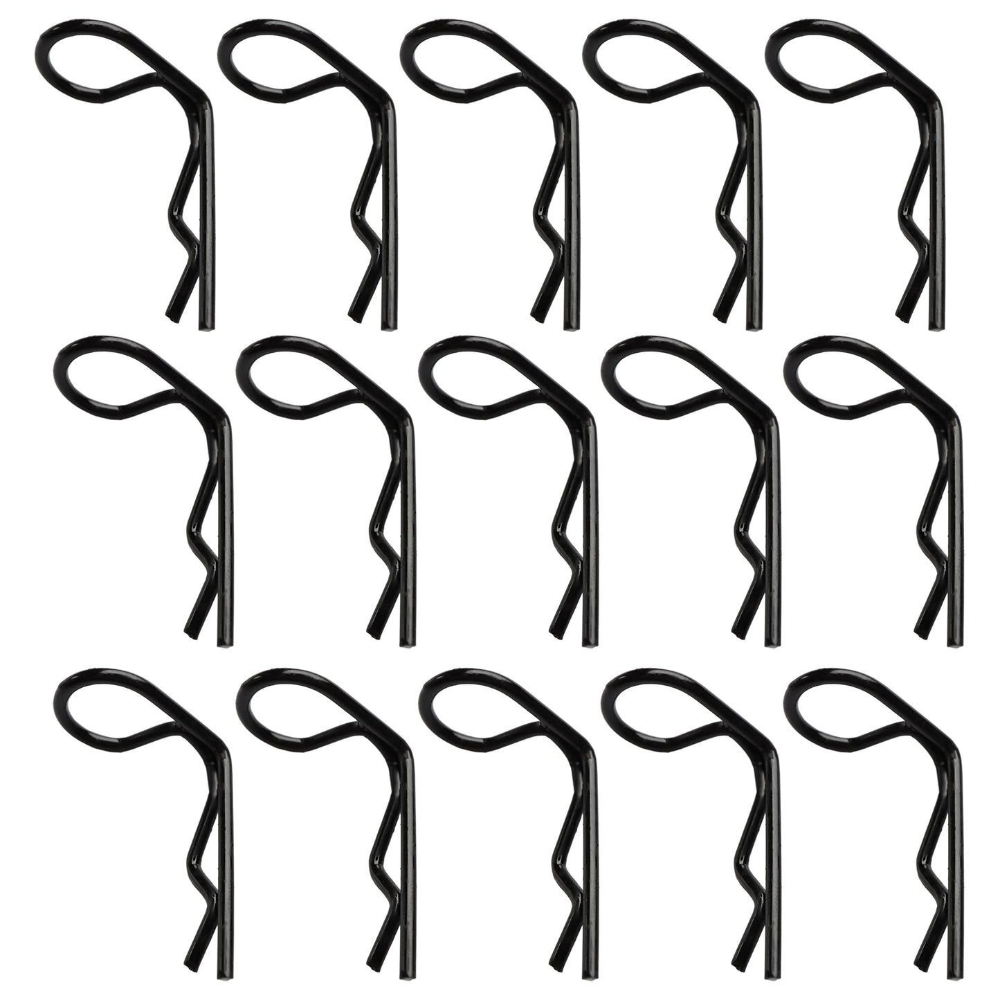 GDOOL 30-Pack 90-Degree Angle Body Clips Bent Springy Pins for All 1/10 Scale Model Car Truck Crawler Truck(Black)