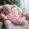 BABESIDE 20" Realistic Baby Doll Loulou with Heartbeat, Crying & Babbling Voice, Handmade Cotton Reborn Doll for Kids Age 3+