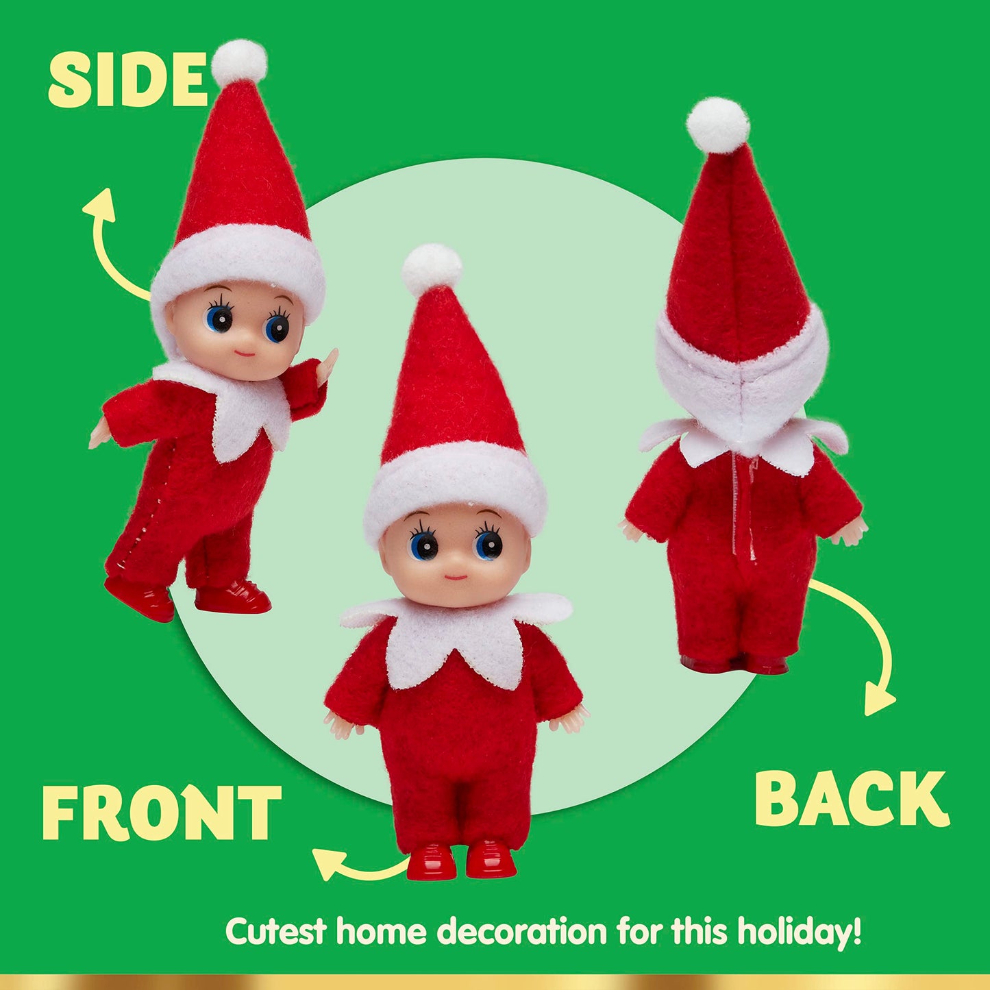 Joyin 2 Pcs Christmas Elf Plush Doll Tiny Soft Plush Toy Doll For Christmas Decor, Xmas Gift, Xmas Clothing For Elf Doll