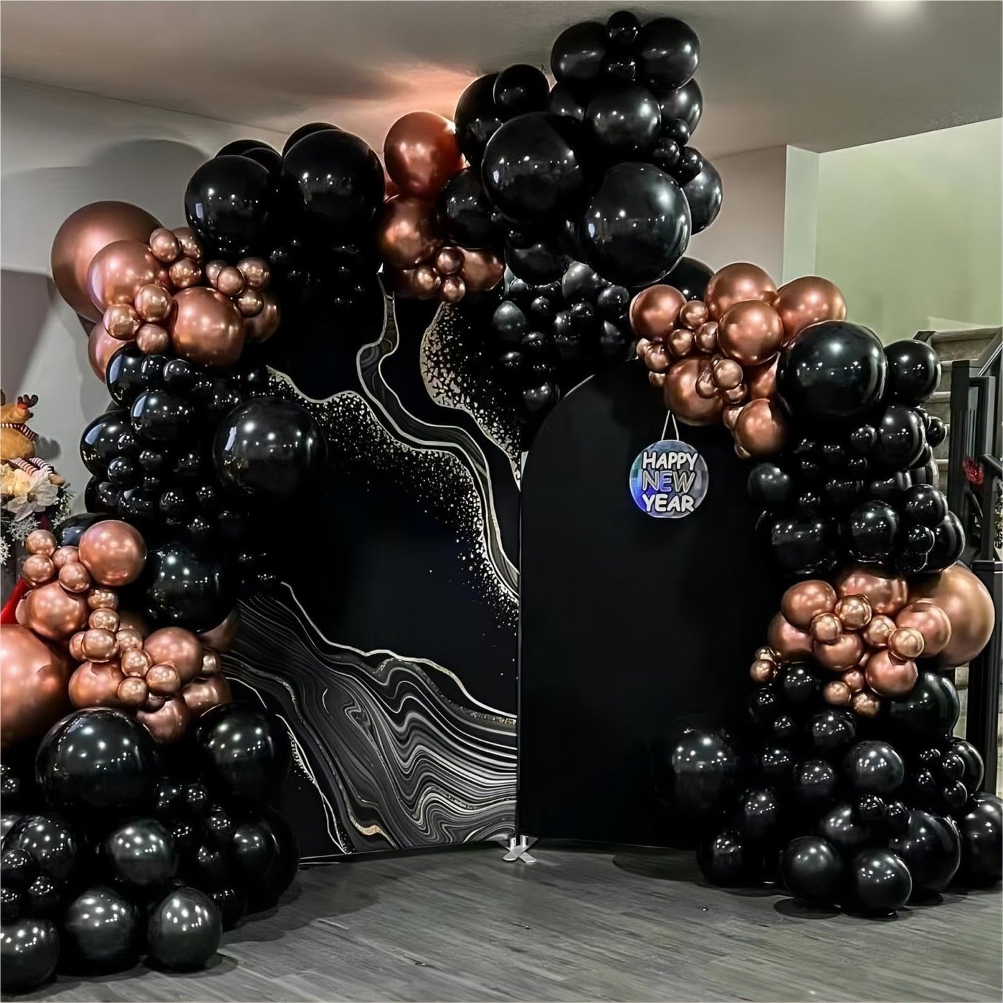 Rose Gold Balloons, 140Pcs Metallic Rose Gold Balloons 18 12 10 5 Inch Different Sizes Pack Party Latex Balloons For Birthday Ha
