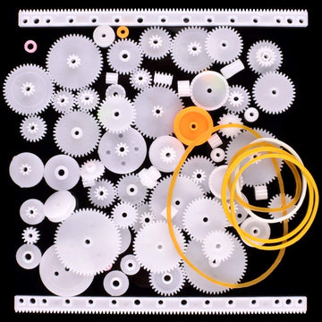 Aukuyee Plastic Gear Set, 75Pcs Single Double Reduction Gear Worm Gear For Diy Car Robot Qy12