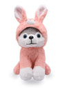 YONLIT Adorable Husky Stuffed Animal Dressed in a Pink Bunny Outfit, Super Cute and Soft Plush Puppy Bunny for Easter Basket Gif