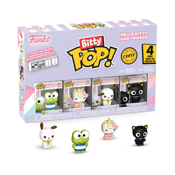 Funko Pop! Bitty: Sanrio - Keroppi, Hello Kitty (Unicorn Party), Pochacco, and Chase Mini Figure - 0.9 Inch (2.2 Cm) - Hello Kit