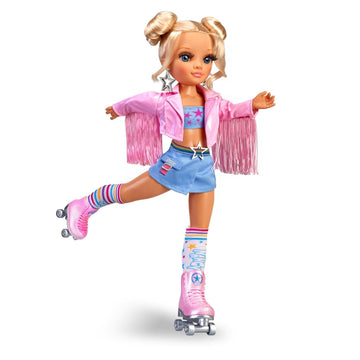 NANCY 16 Roller Skating Fashion Doll with Stylish Retro Outfit and Articulated Joints, for Ages 3+