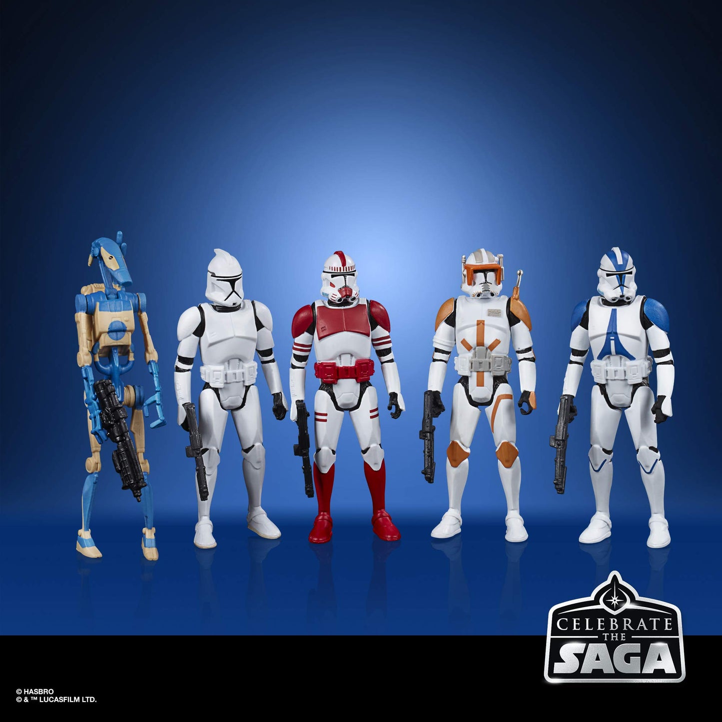 Star Wars Celebrate The Saga Toys Galactic Republic Figure Set, 3.75-Inch-Scale Collectible Action Figure 5-Pack For Kids Ages 4 And Up
