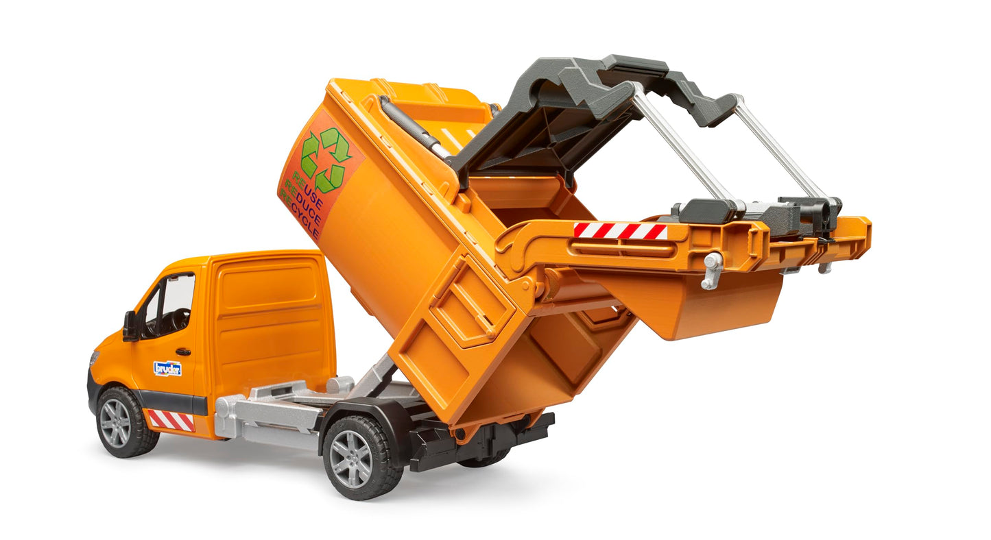 Bruder 02682 MB Sprinter Garbage Service w Garbage cans