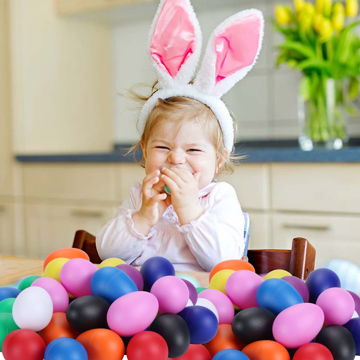 Cocomoon Egg Shakers Musical Instruments For Babies-40Pcs Musical Maracas Percussion Instrument (10 Colors) Easter Eggs With A Storage Bag For Music Parties,Toys Music Learning Diy Painting