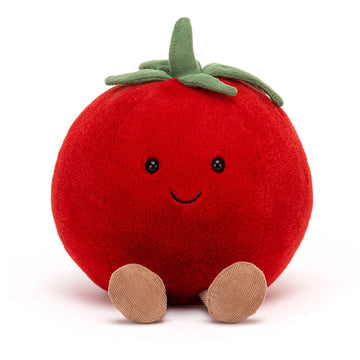 Jellycat 7.5 Amuseables Tomato Plush Toy - Red Vegetable Stuffed Animal - Fun Gift Idea for Kids