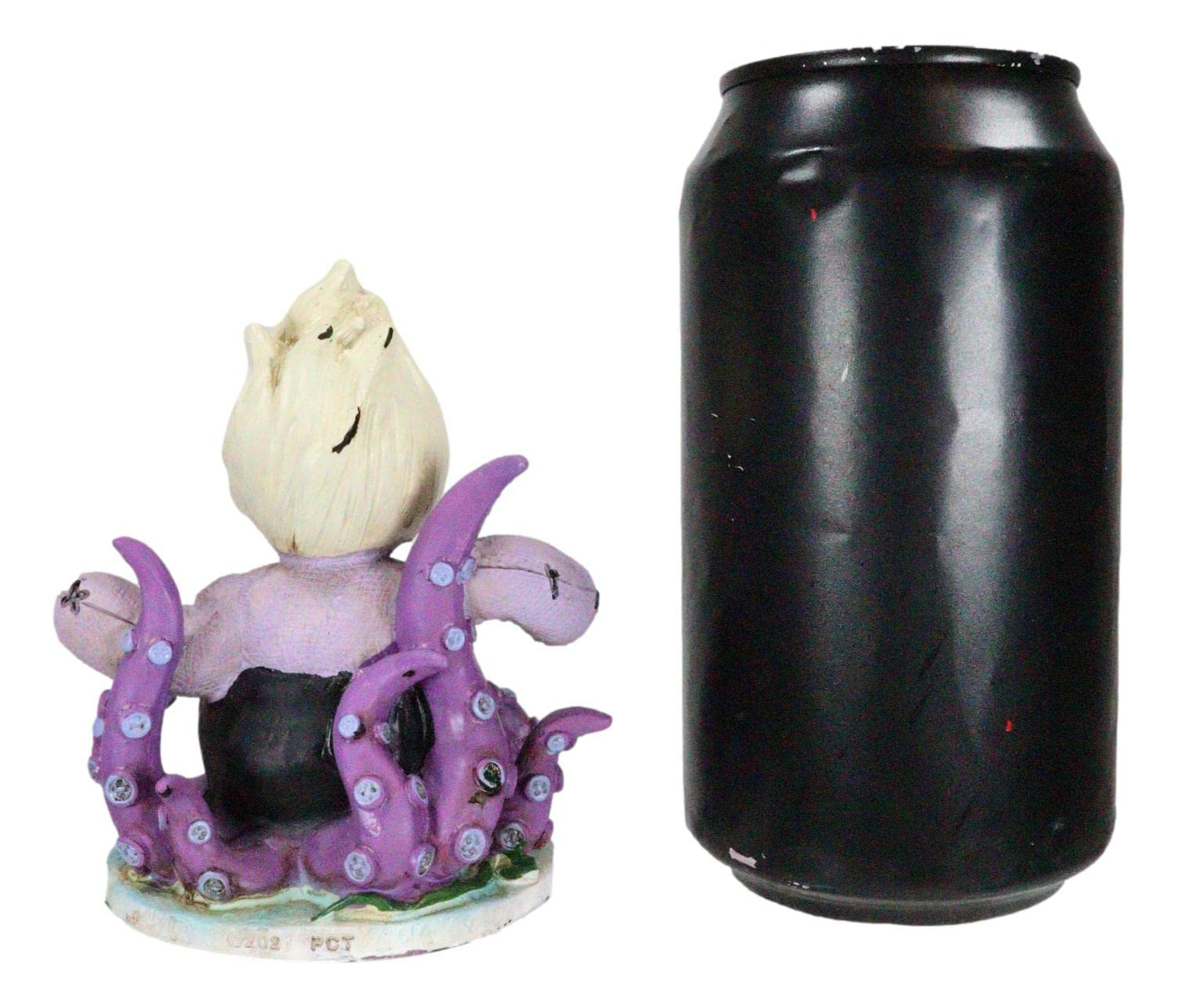 Ebros Day Of The Dead Pinheadz Monster With Voodoo Stitches Figurine Halloween Collectible Fantasy Mythical Beings Undead Apocalypse Horror (Octopus Witch Ursula)