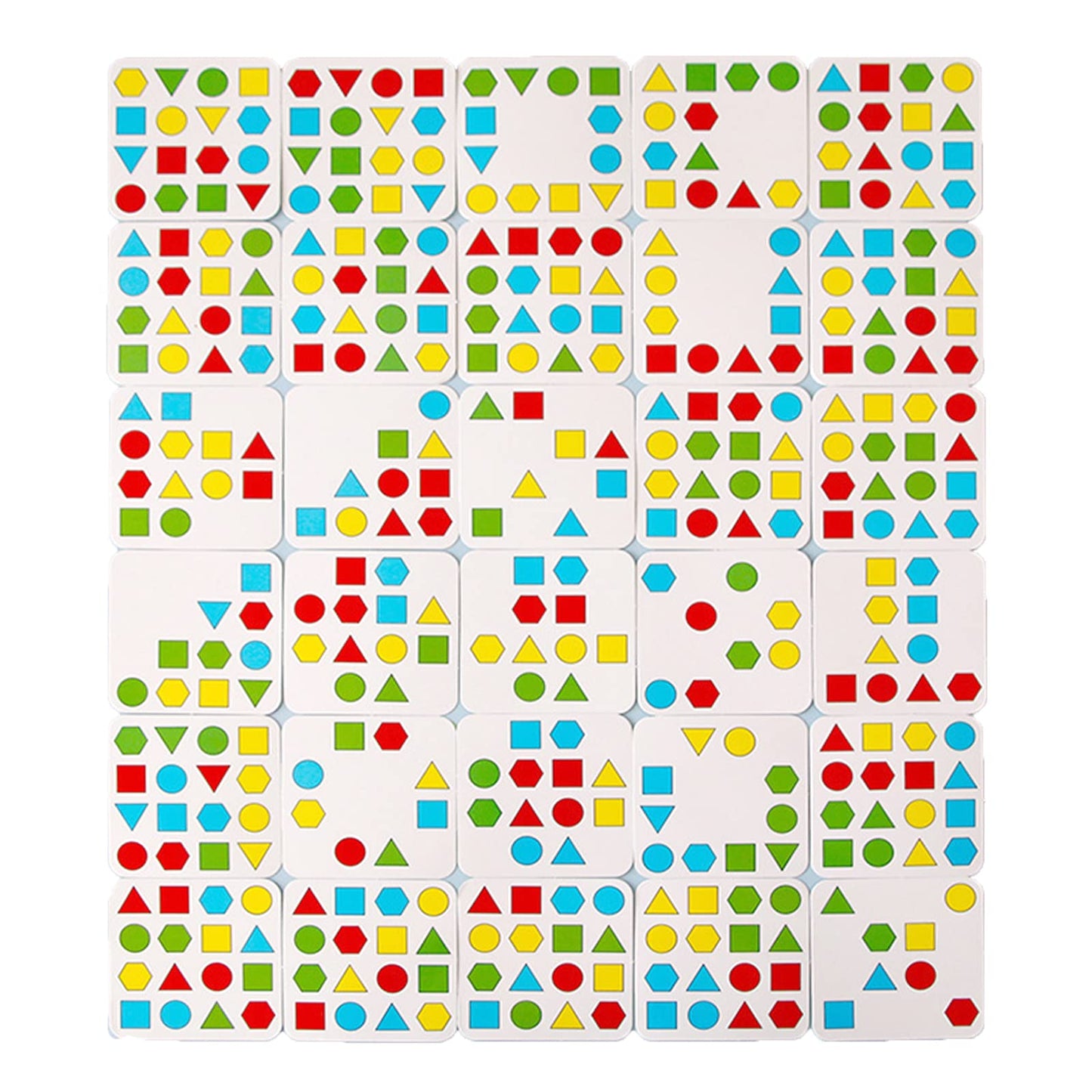 Pajojoqa Shape Matching Game Color Sensory Educational Toy, Geometric Shape Quick Matching Board Game Montessori Learning Toys F