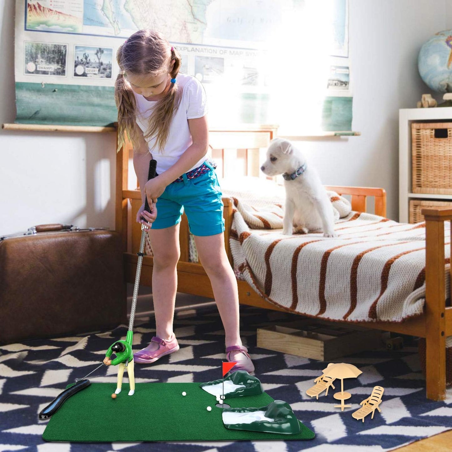 Wassteel Mini Golf Toys for Kids/mature-themed Retirement Gift Two Mini Golfers for Parent-Child Interaction Fun Play Golf Indoor Games Family Game for 6 7 8 9 Year Old Boys Girls