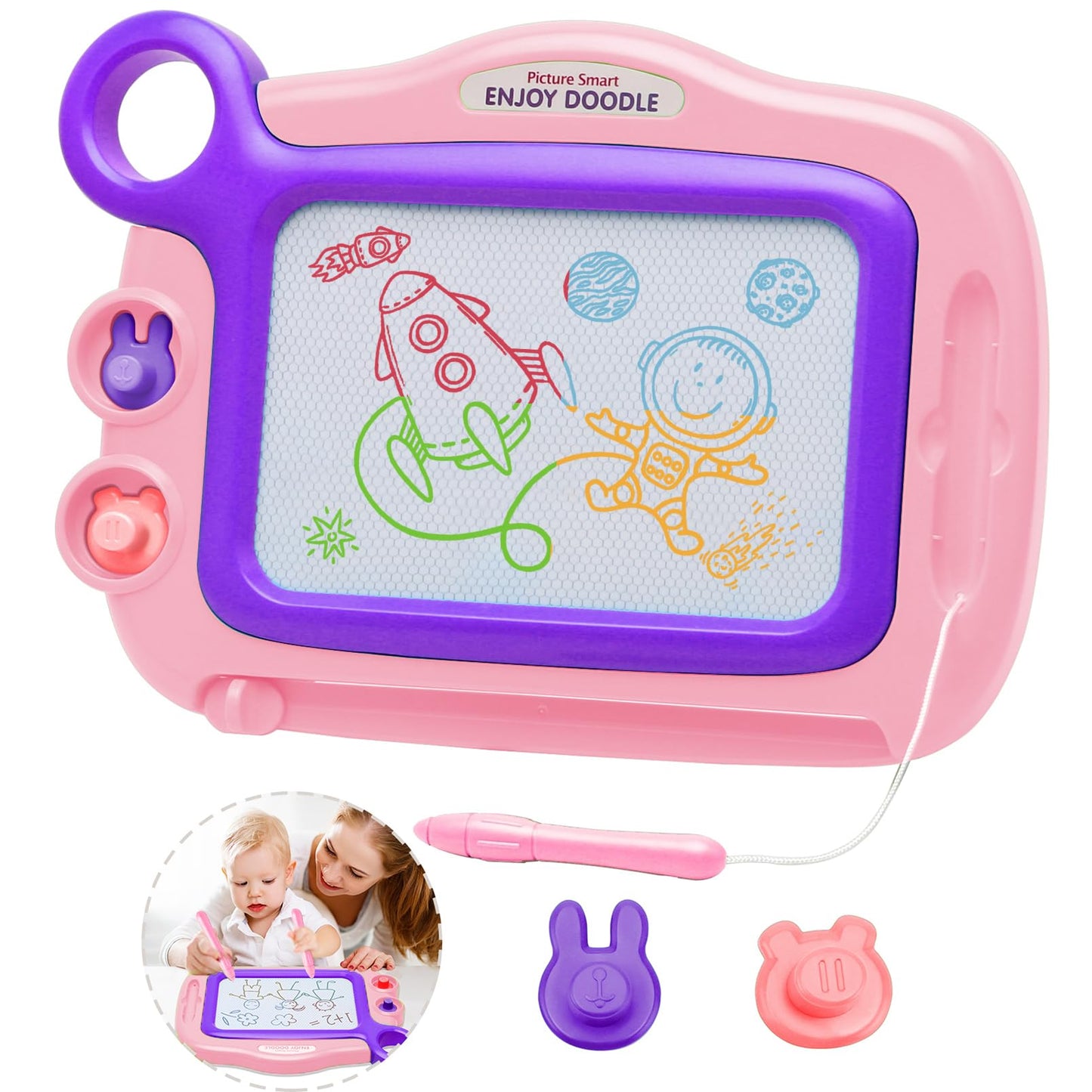 Aliskagze Toddler Toys Age 1-2,Erasable Toys For 1 2 Year Old Girl Magnetic Drawing Board For Kids, A Etch Easter Gift For 2 3 Y