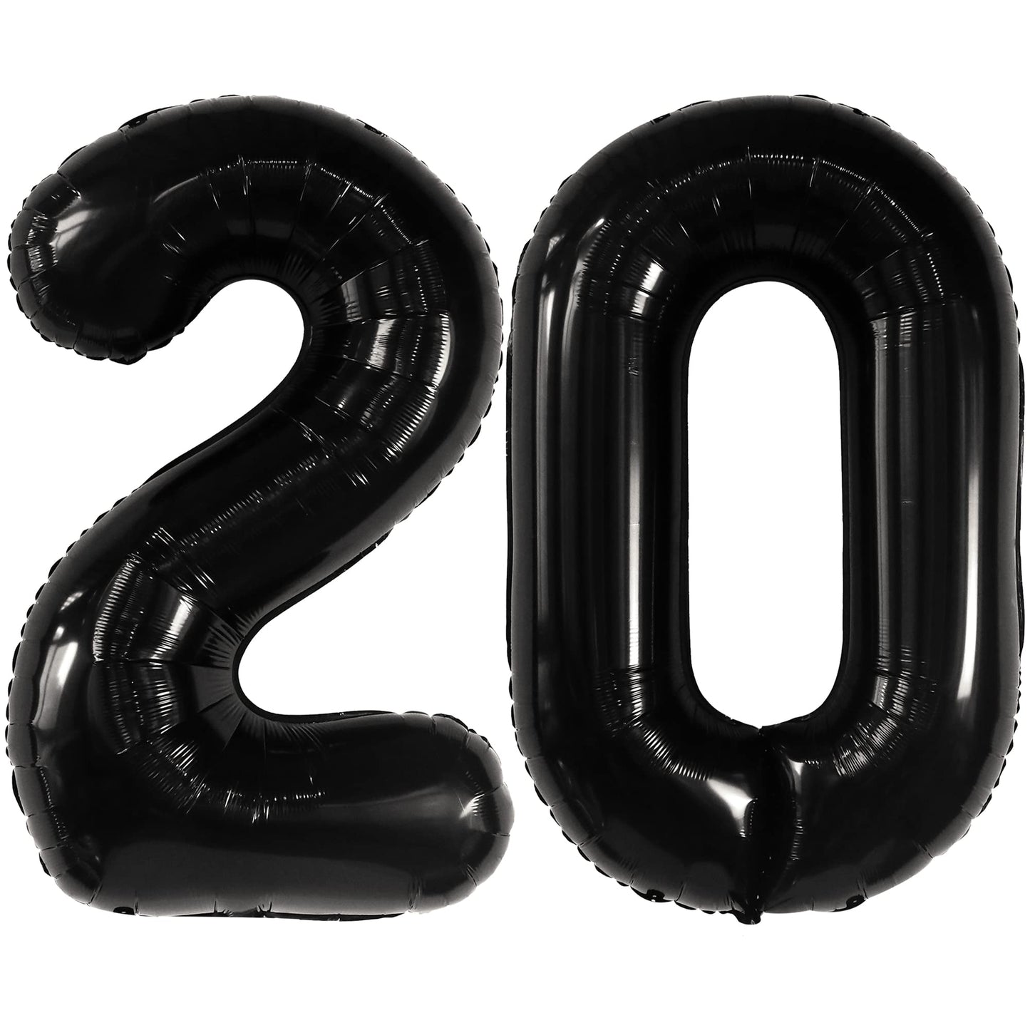 Katchon, Black 20 Balloon Number - 40 Inch | 20Th Birthday Decorations For Men, Number 20 Birthday Balloons | 20 Year Old Birthday Decorations | 20 Birthday Decorations, 20Th Anniversary Decorations