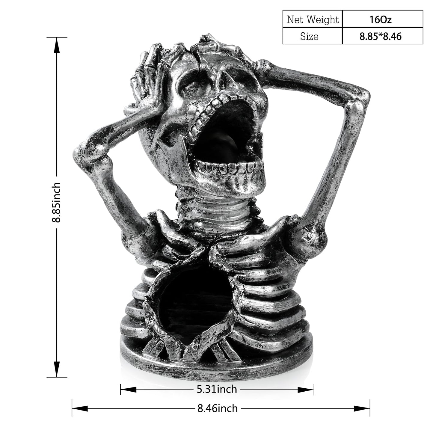 DNDND Dice Tower, Skull DND Dice Rolling Tower for Dungeons and Dragons D&D Tabletop Game and RPG Games (Skull)