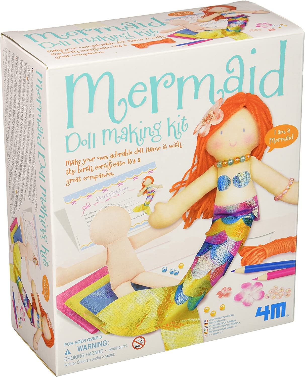 4M Mermaid Doll Making Kit, 8.5 Inches