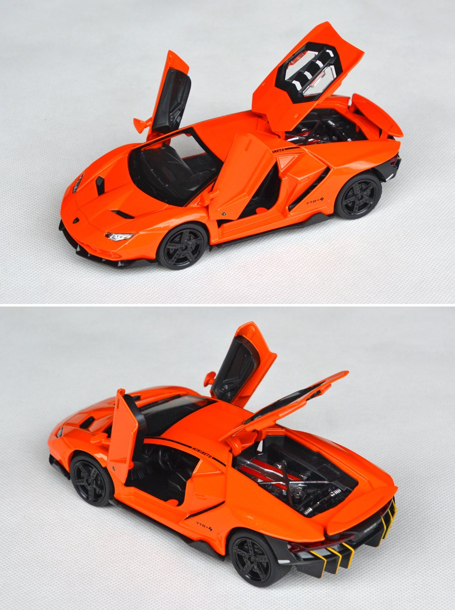 Tianmei 1:32 Supercar Kids Toys Die-Cast Alloy Metal Car Model Collection Children Play Vehicle (Lbjn - Orange)