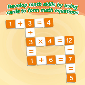 Kasfalci Math Games For Kids,Math Manipulatives,Card Board Games,Addition Subtraction Multiplication Division Learning Games,Num