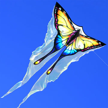 Sgftre Beautiful Yellow Tulle Butterfly For Kids & Adults,Easy To Fly With Kites For Beach Trip Park Family Outdoor Games And Ac