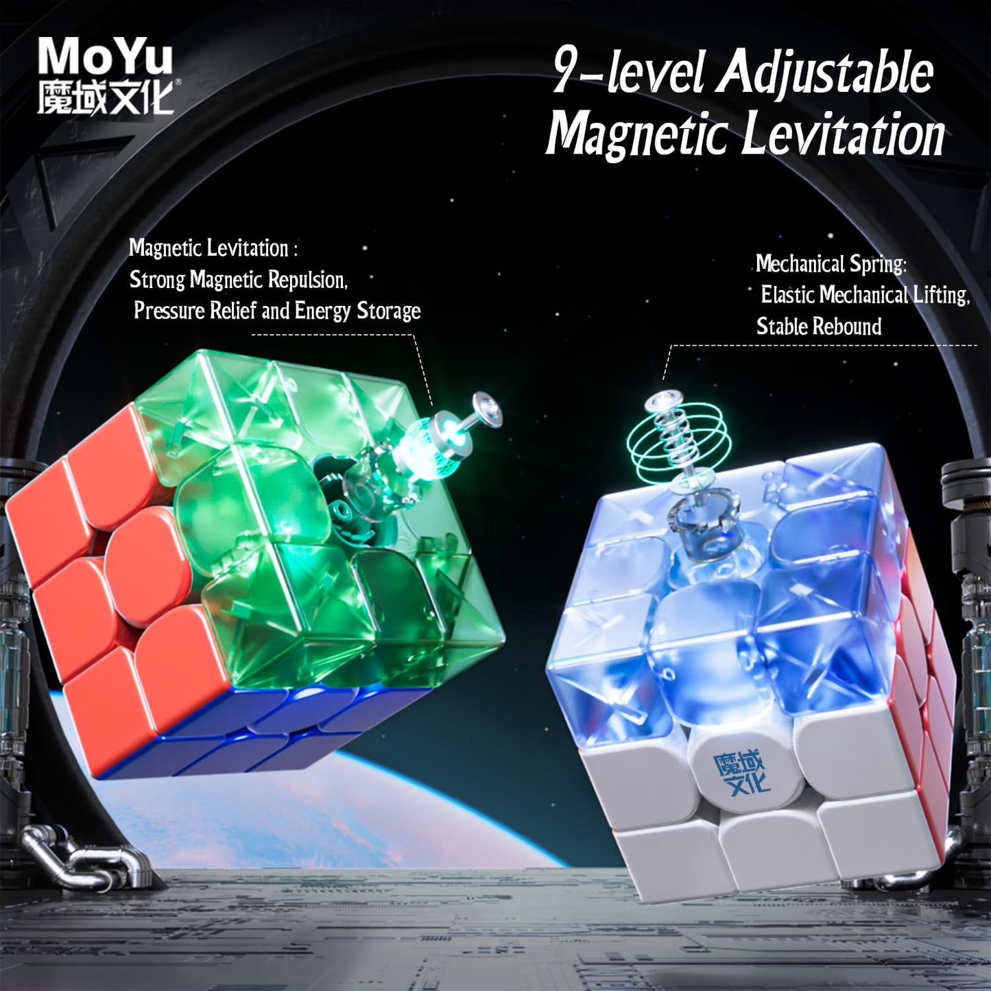 CuberShop Moyu WRM V9 MagLev 2023 Speed Cube, WeiLong WR M V9 Magnetic & MagLev Professional Flagship 3x3 Stickerless